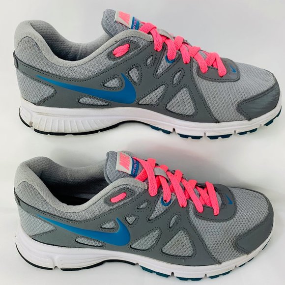 Nike Womens Revolution 2 Running Shoes Sneakers 554902-006 Gray Blue Size 8.5 - Picture 5 of 8
